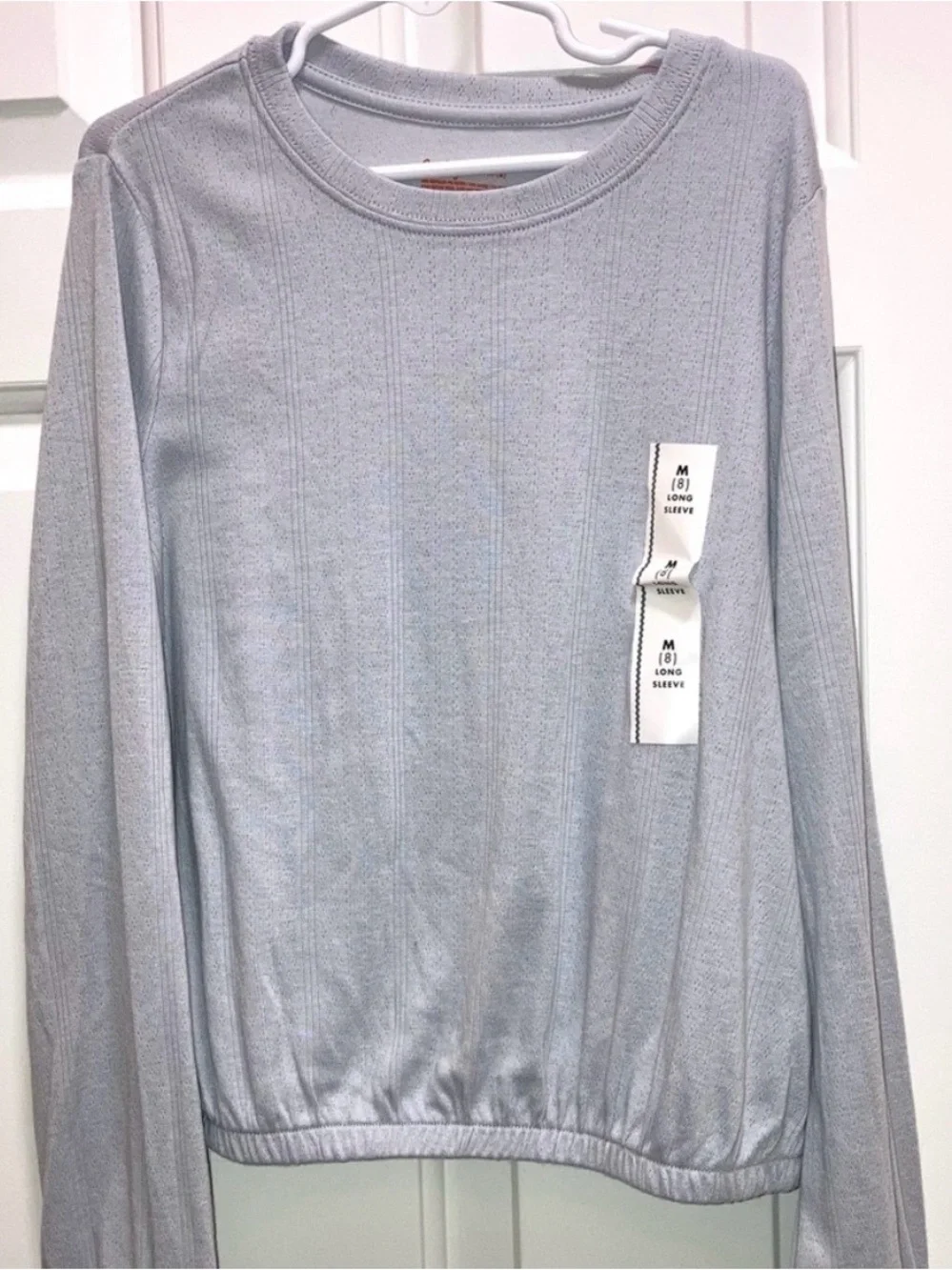 Cat & Jack Girls Gray long sleeve top lightweight Size Medium (8) New